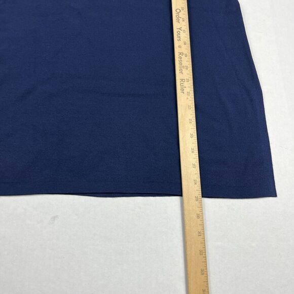 Theory Womens Knit Tunic Shirt Blue Sleeveless Classic Chic Long Tank MEDIUM - Picture 7 of 12